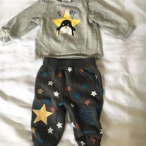 Super star gray pullover / pant set